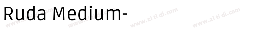 Ruda Medium字体转换